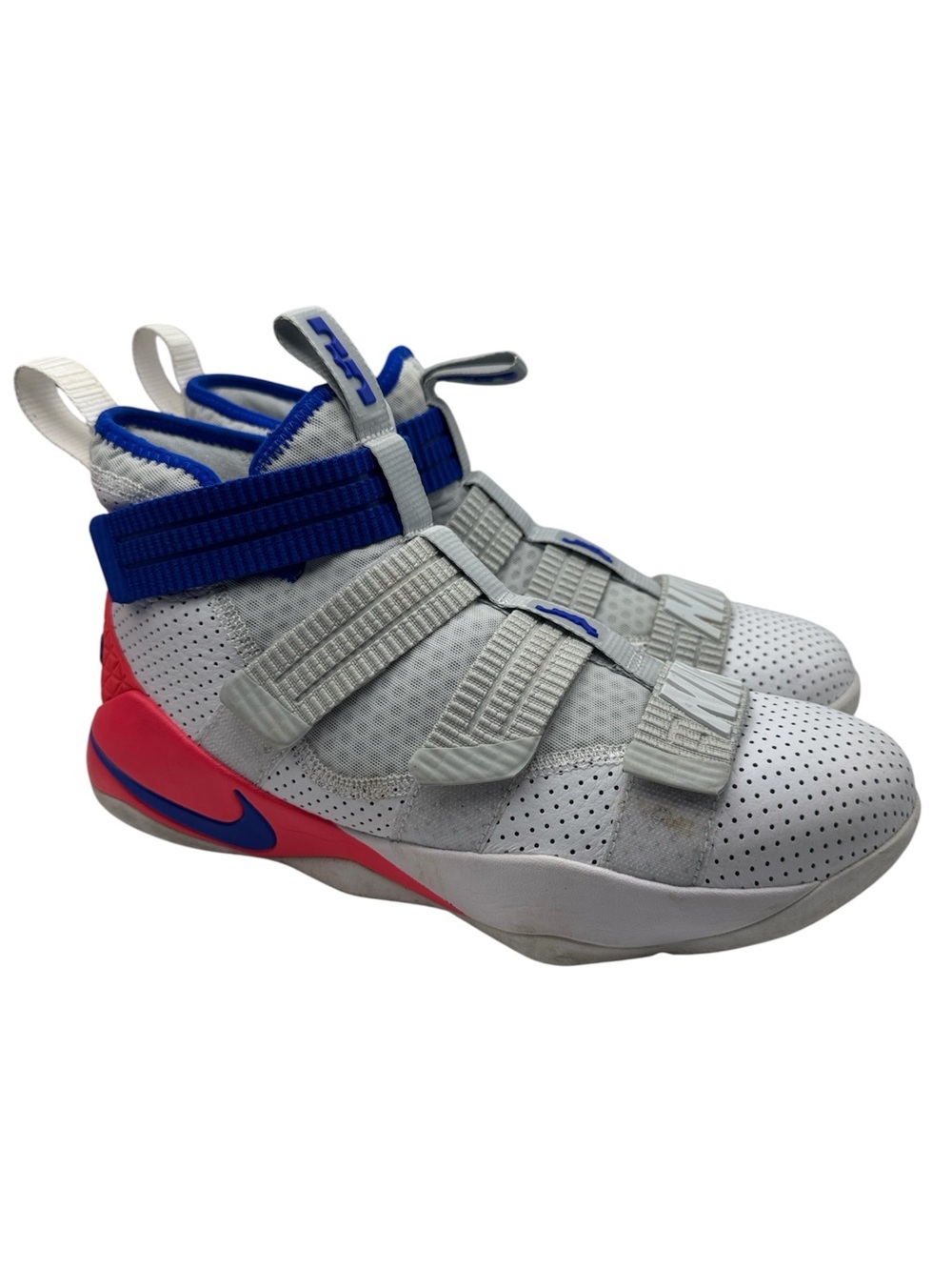 Nike Lebron Soldier XI All Star White Racer Blue Shoes 897646-101 Mens Size 9